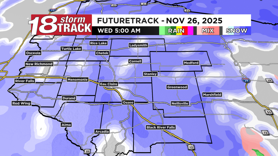 Rain showers today; travel impacts likely tonight into Wednesday as ...