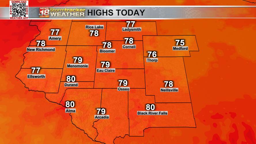 A pleasant weekend ahead aside from an isolated rain chance Friday ...