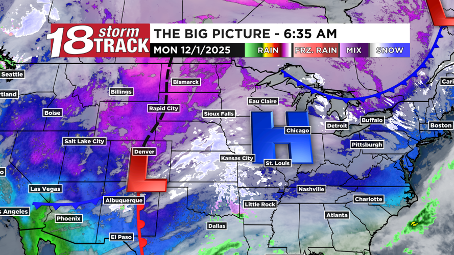 Below average temperatures expected to begin December | 18 Storm Track ...