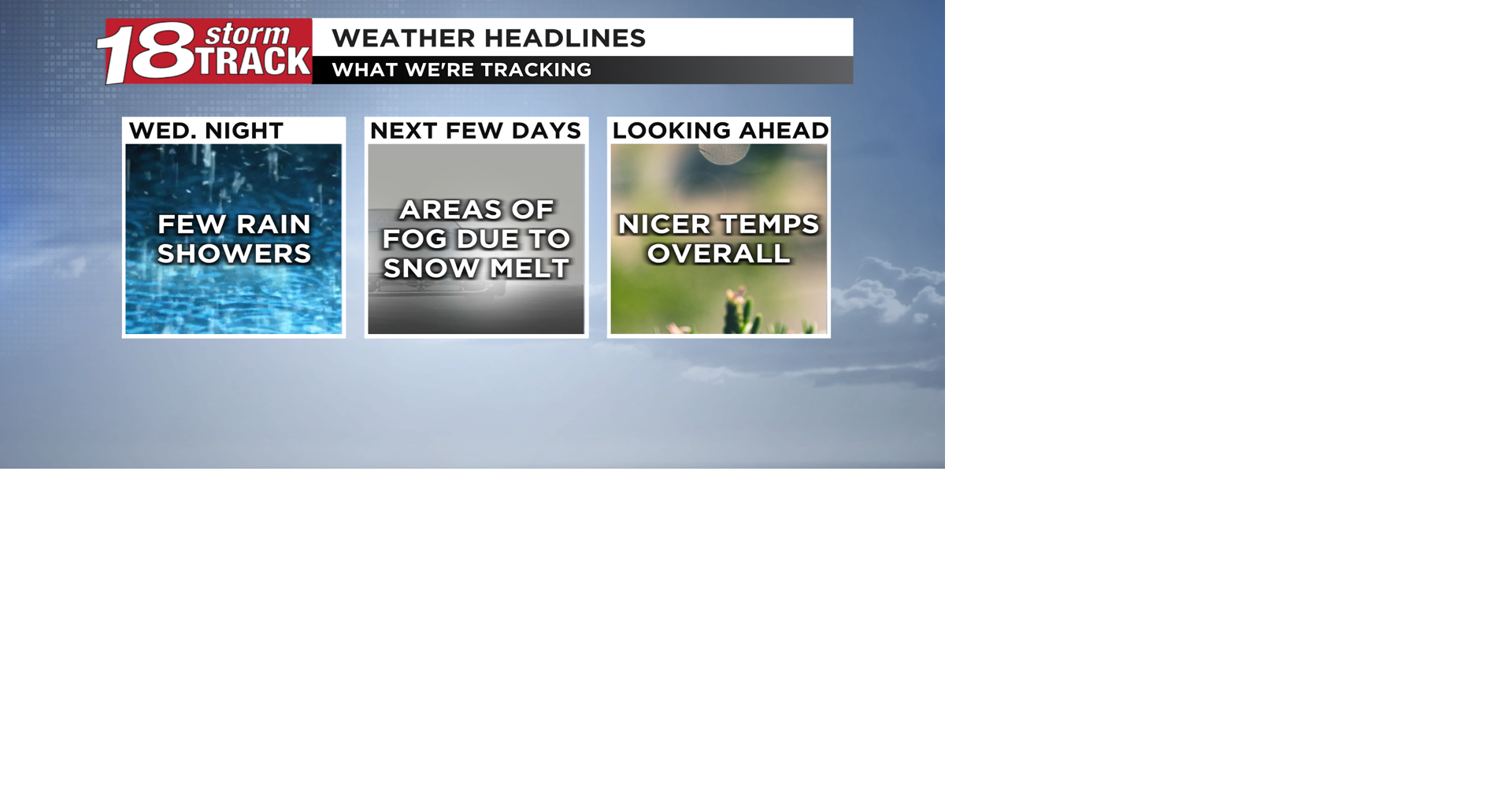Melting snow plus low clouds and fog expected the next few days with ...
