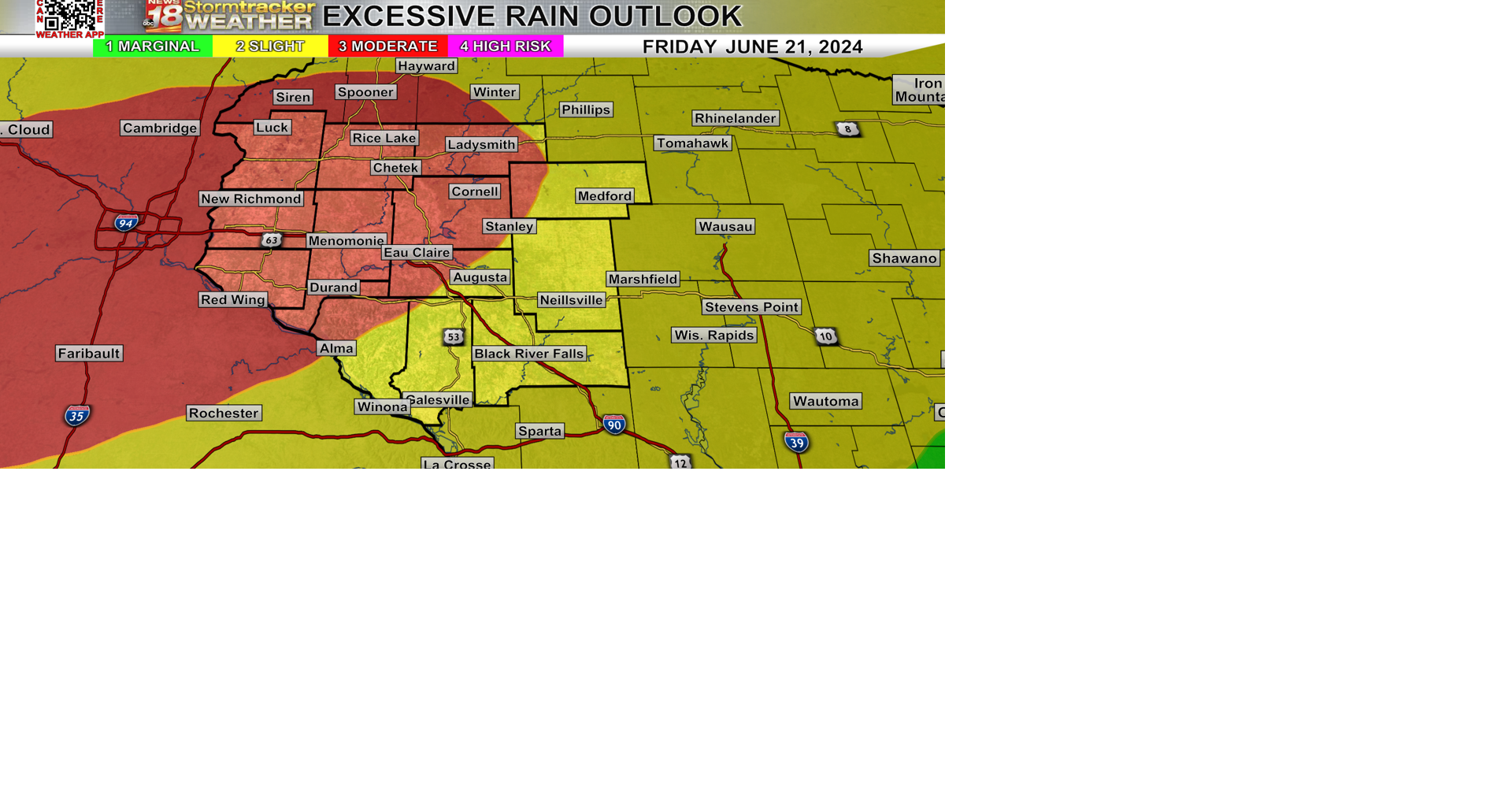 Chances for showers on Thursday ahead of high levels of humidity and ...