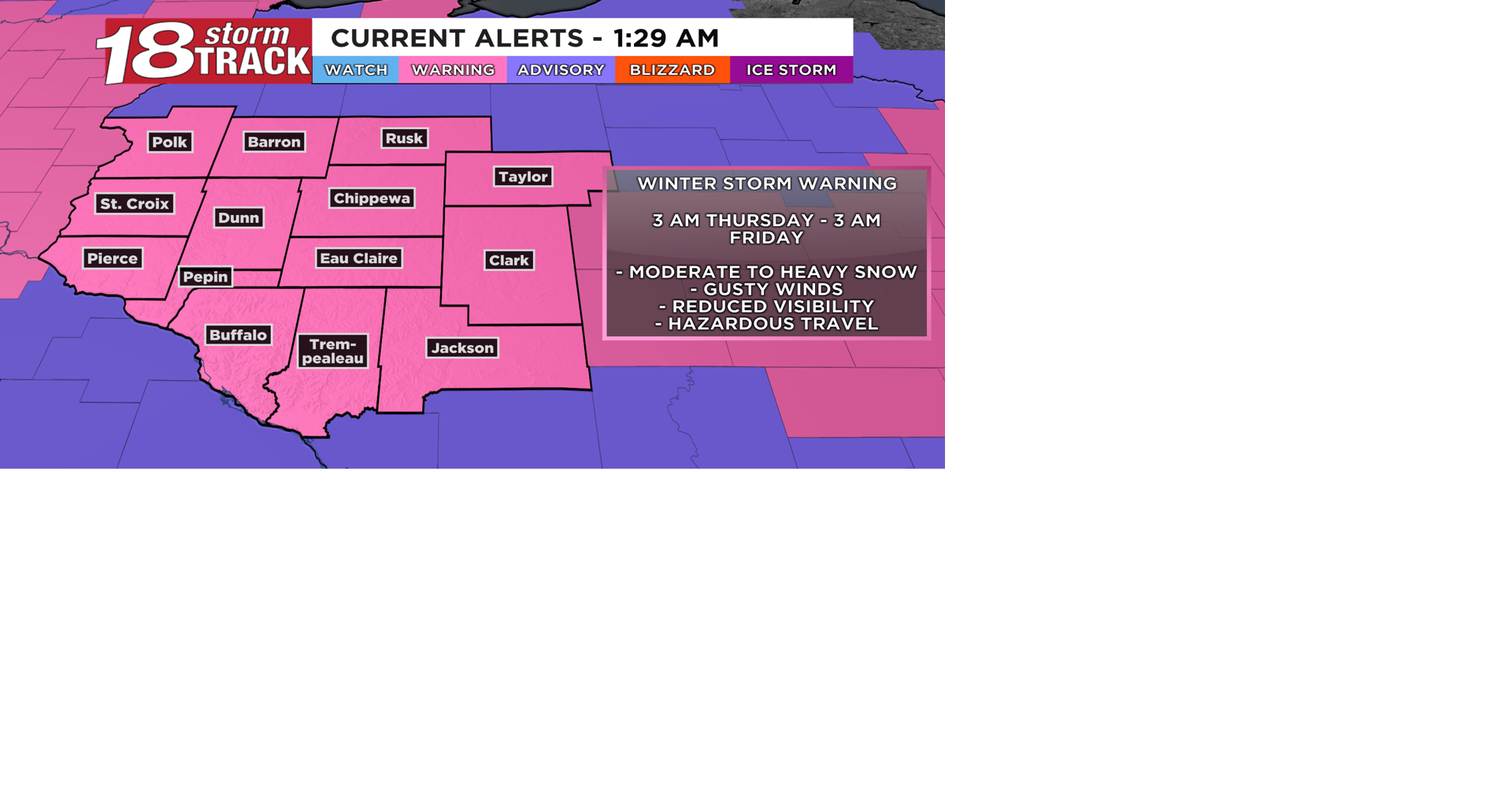 Winter Storm Warnings remain in place as the snow continues to track ...
