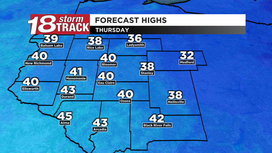 Temperatures to continue the up and down trend over the next seven days ...
