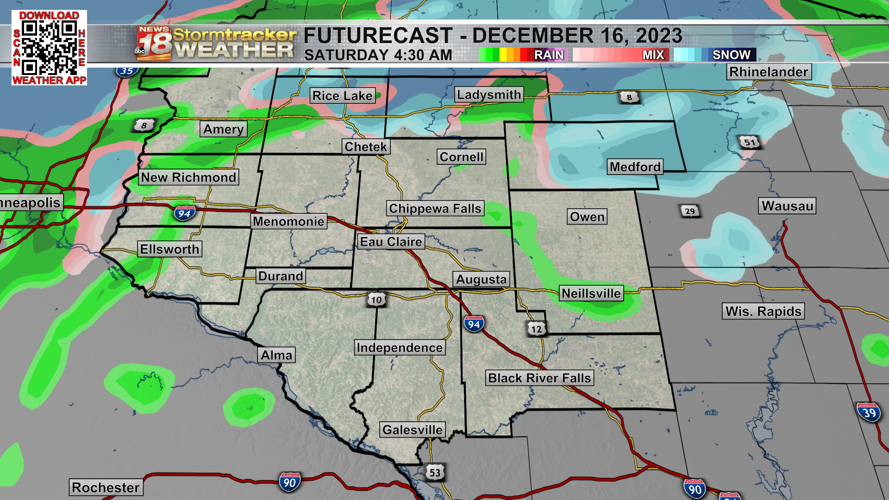 Warm and sunny today; rain chances (possibly a rain/snow mix) return ...