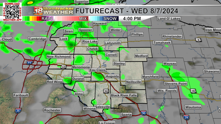 A mostly quiet Wednesday ahead but rain chances set to return later ...
