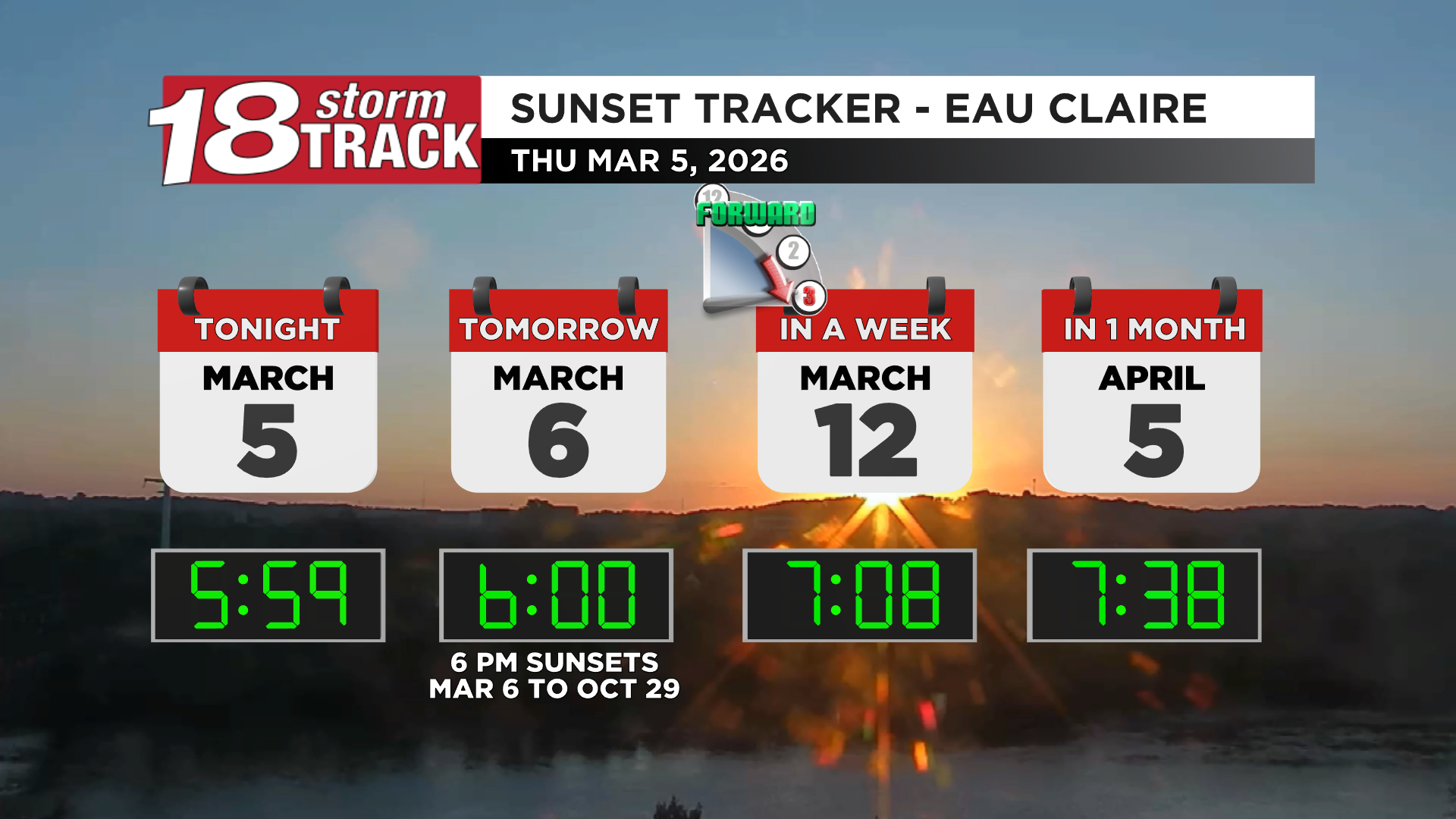 Sunset Tracker 4 Days.png | | wqow.com