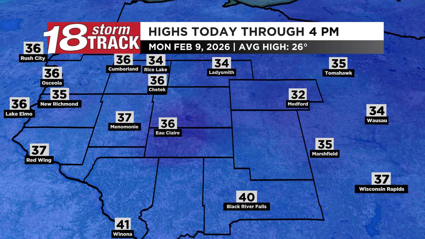 Warmer weather is on the way with only a couple small chances for  precipitation this week | 18 Storm Track Weather | wqow.com