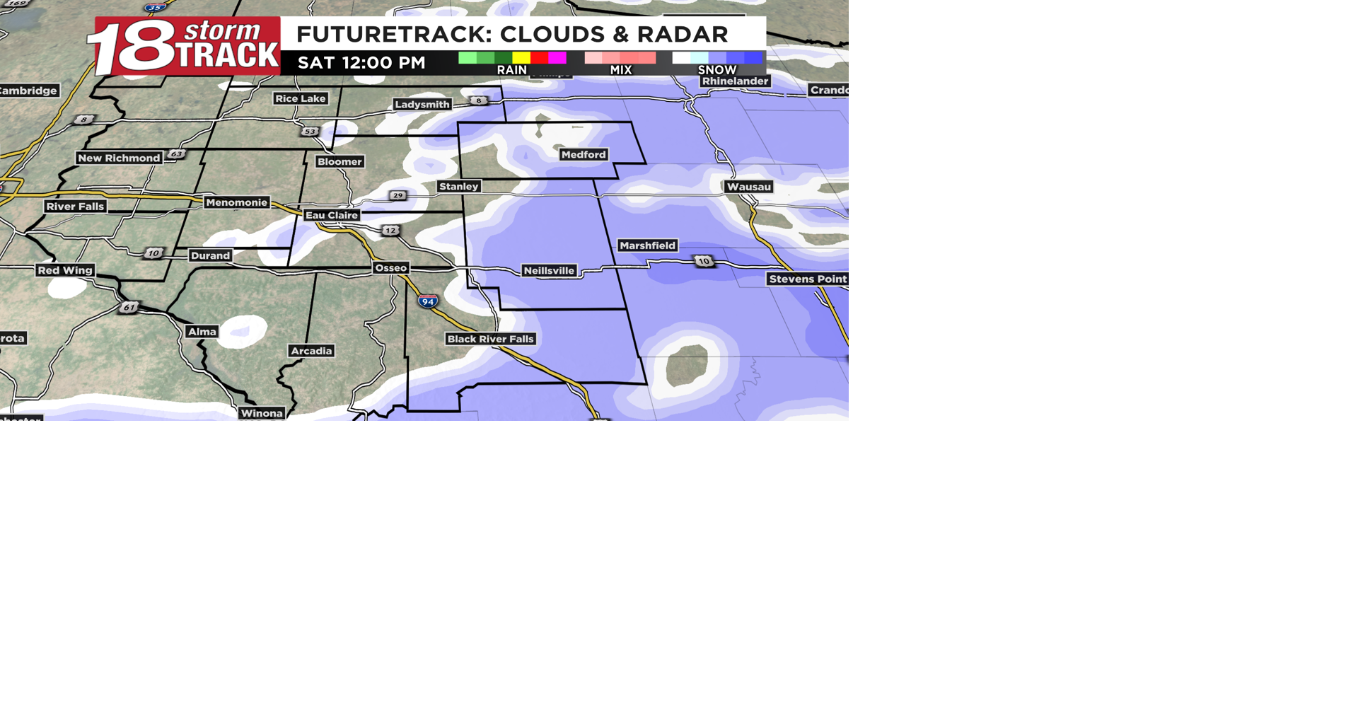 Snow will taper off Saturday afternoon across Western Wisconsin | 18 ...