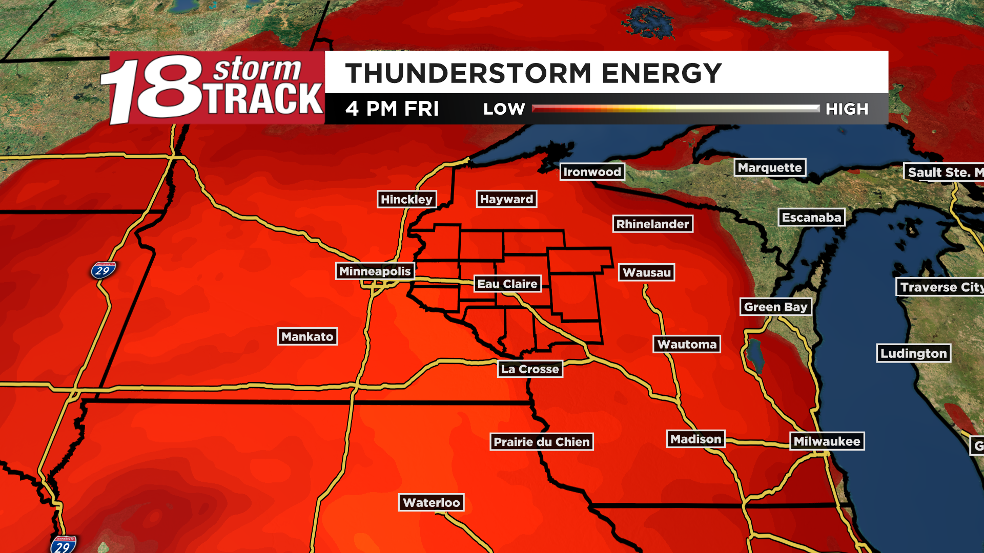 Looking ahead to the next storm system at the end of this upcoming work ...