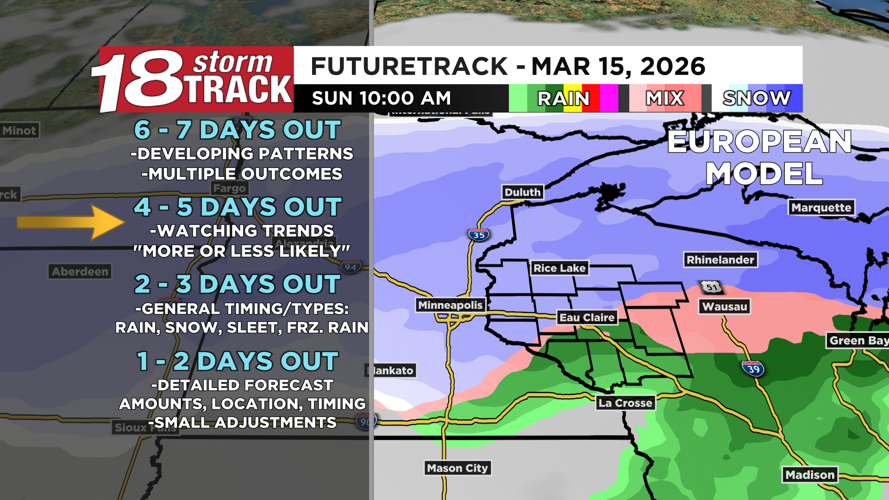 Multiple chances of rain and snow in the forecast ahead with the first ...
