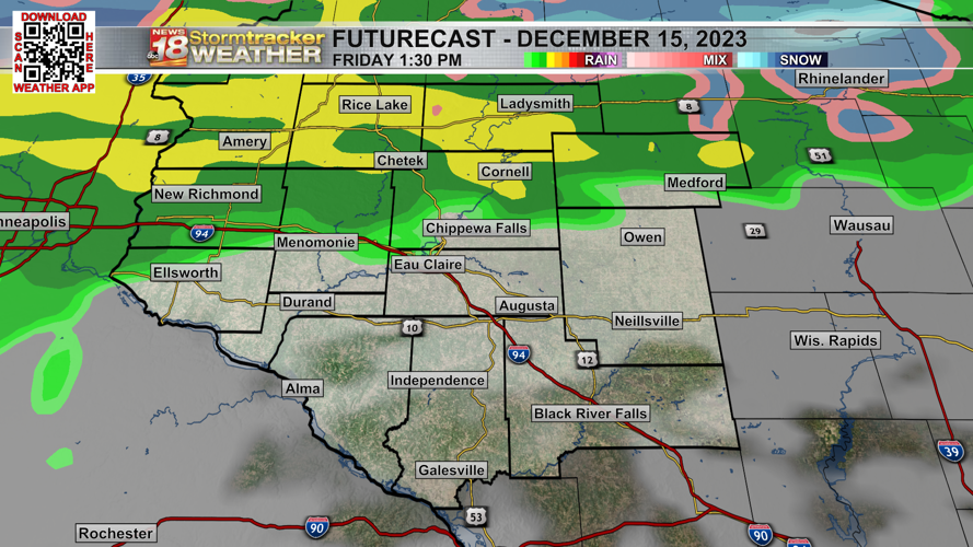 Warm and sunny today; rain chances (possibly a rain/snow mix) return ...