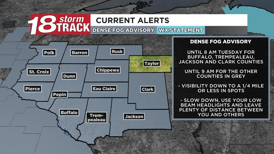 Tracking widespread fog Tuesday morning; also tracking a couple rain ...
