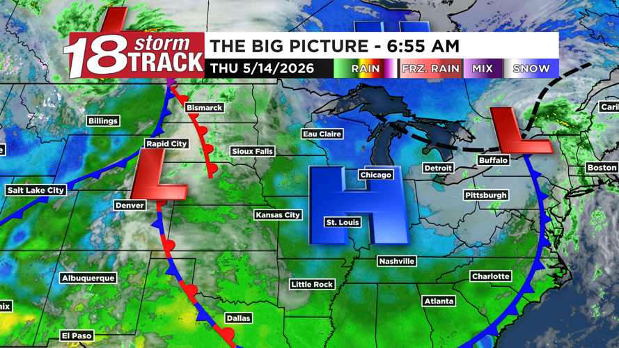 Tracking a couple rain chances in the forecast over the next seven days ...