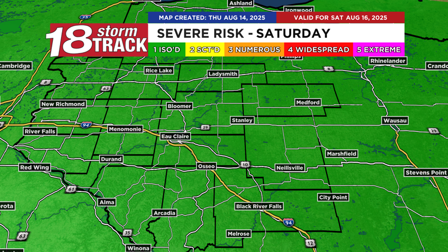 Rounds of showers and storms bring chances for heavy rain and severe ...