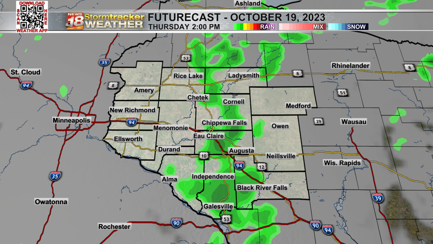 A nice Tuesday ahead after Eau Claire reached the freezing mark for the first time this season