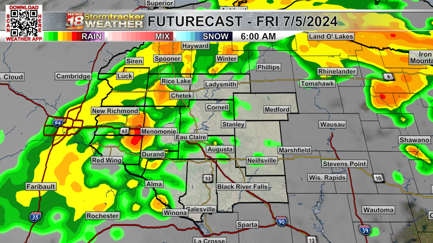 Today looks great but shower and thunderstorm chances return on the 4th ...