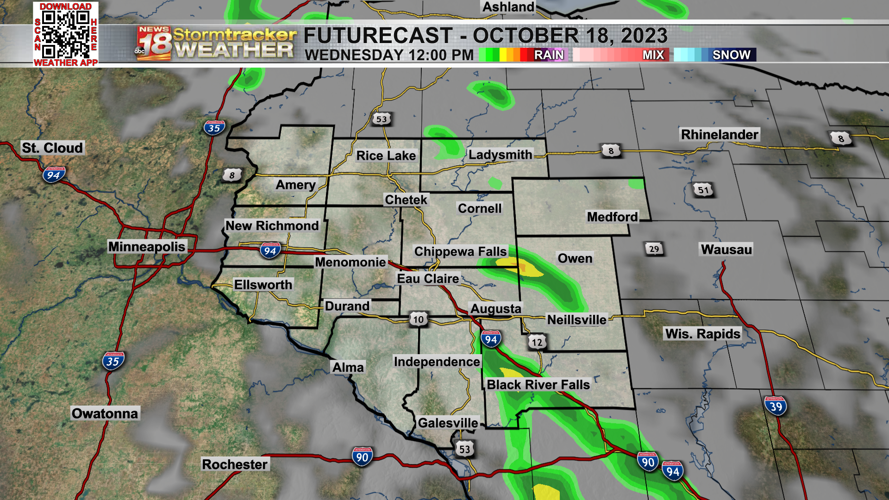 A nice Tuesday ahead after Eau Claire reached the freezing mark for the