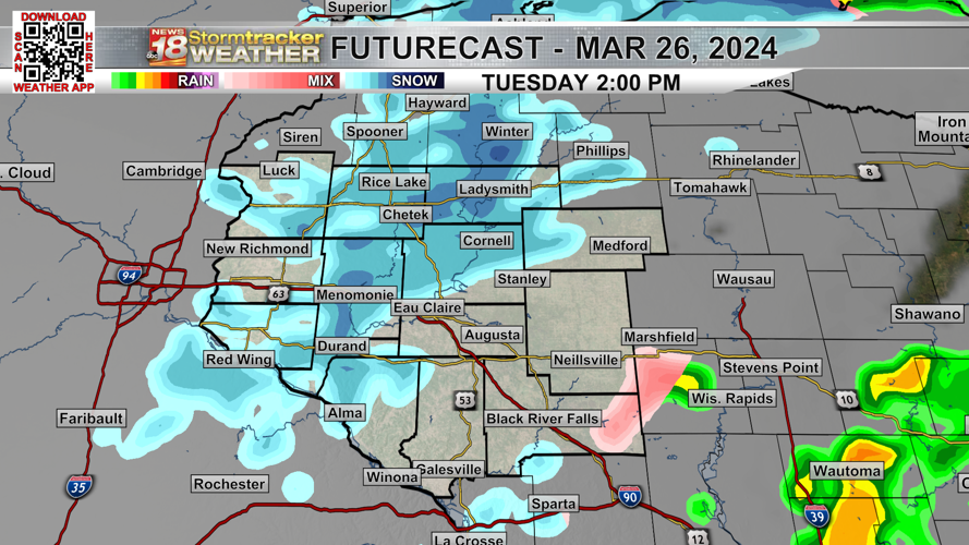 Spring storm system continues today as the precipitation changes to ...