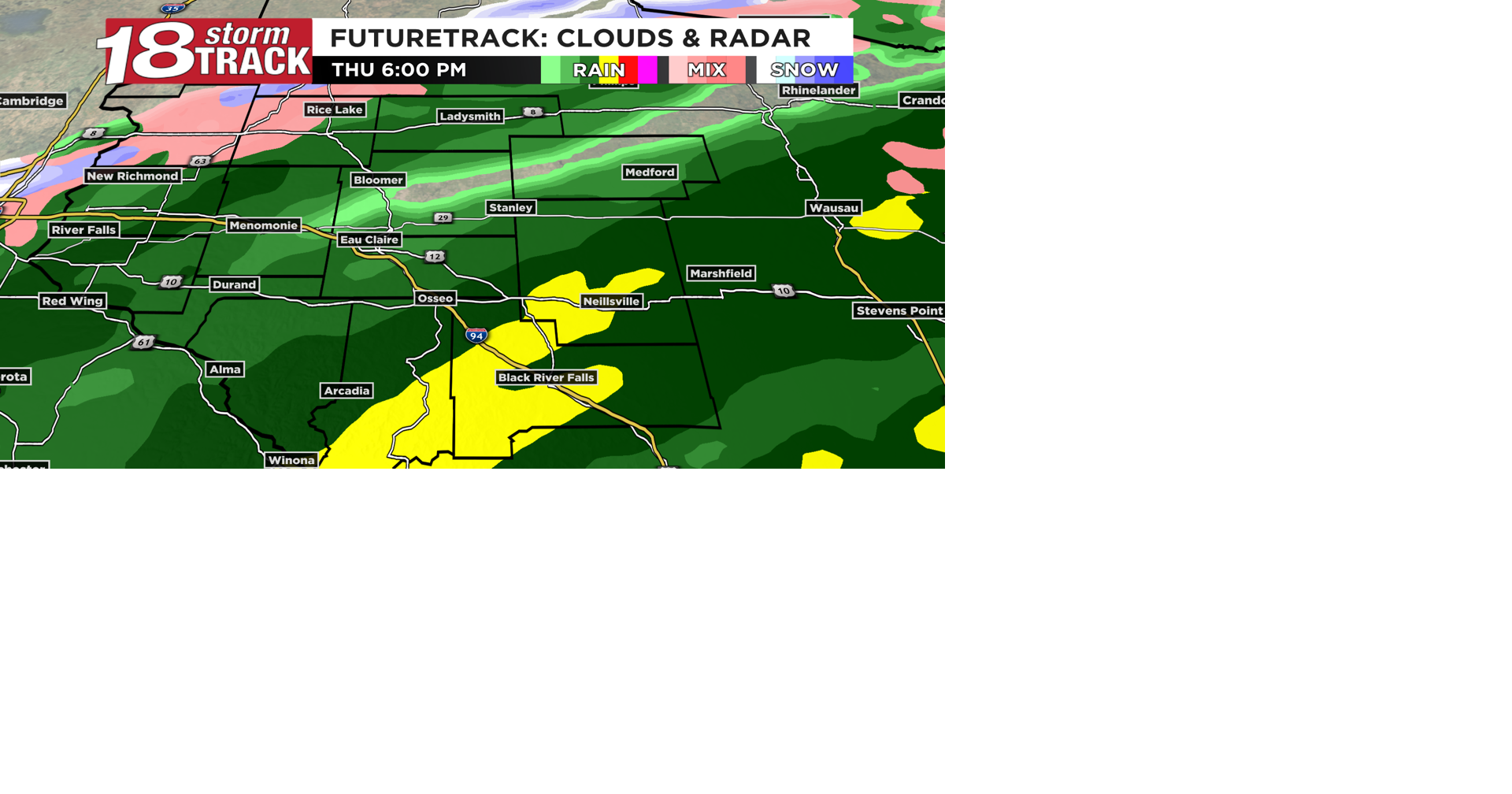 Thursday will have more melting snow ahead of rain arriving later in the day