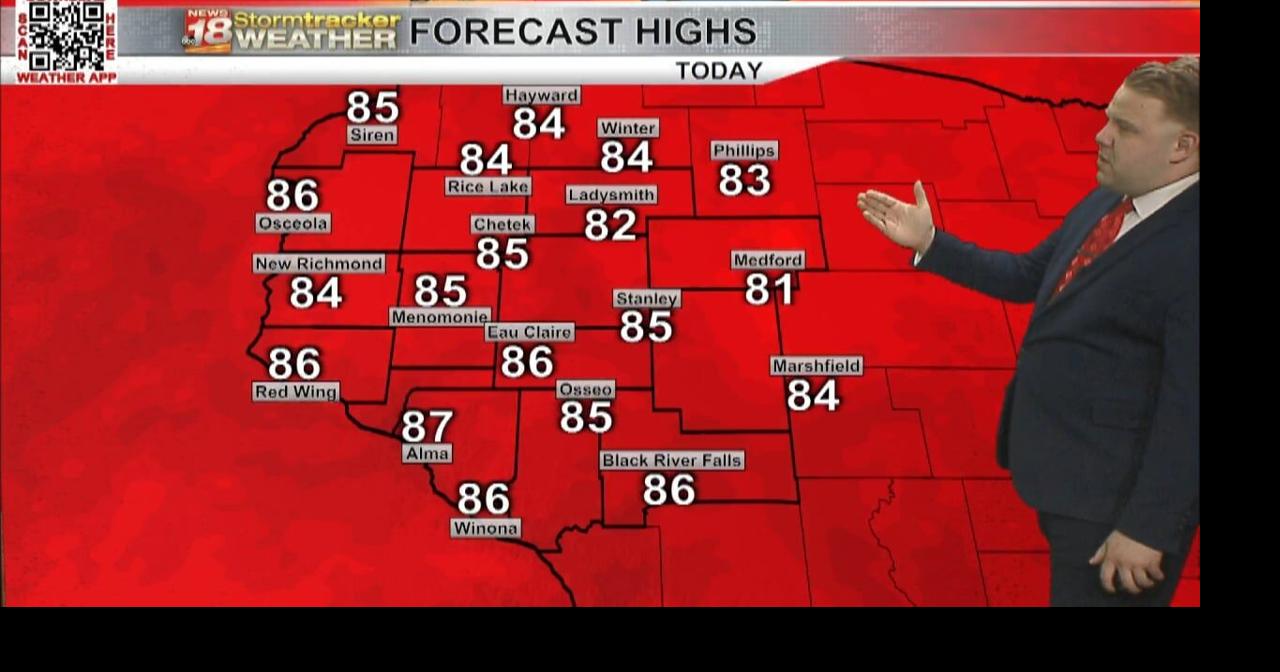 Our stretch of warm weather will continue going forward; small chance ...