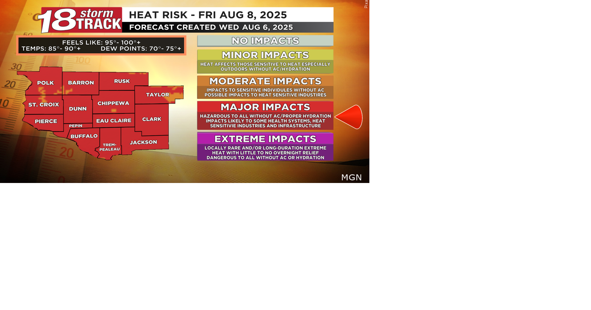 Another round of heat and excessive humidity is moving in with isolated ...