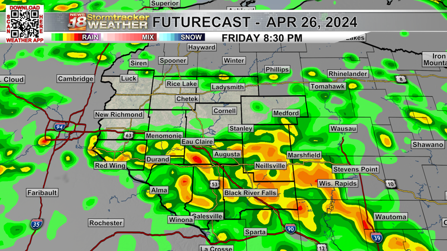 A nice Thursday ahead; rain and thunderstorm chances return for the ...
