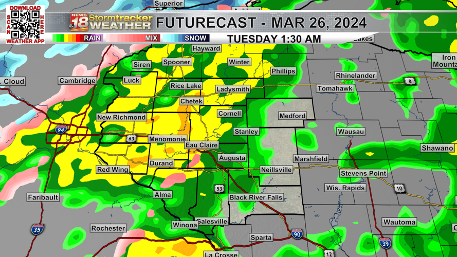 Spring storm system continues today as the precipitation changes to ...