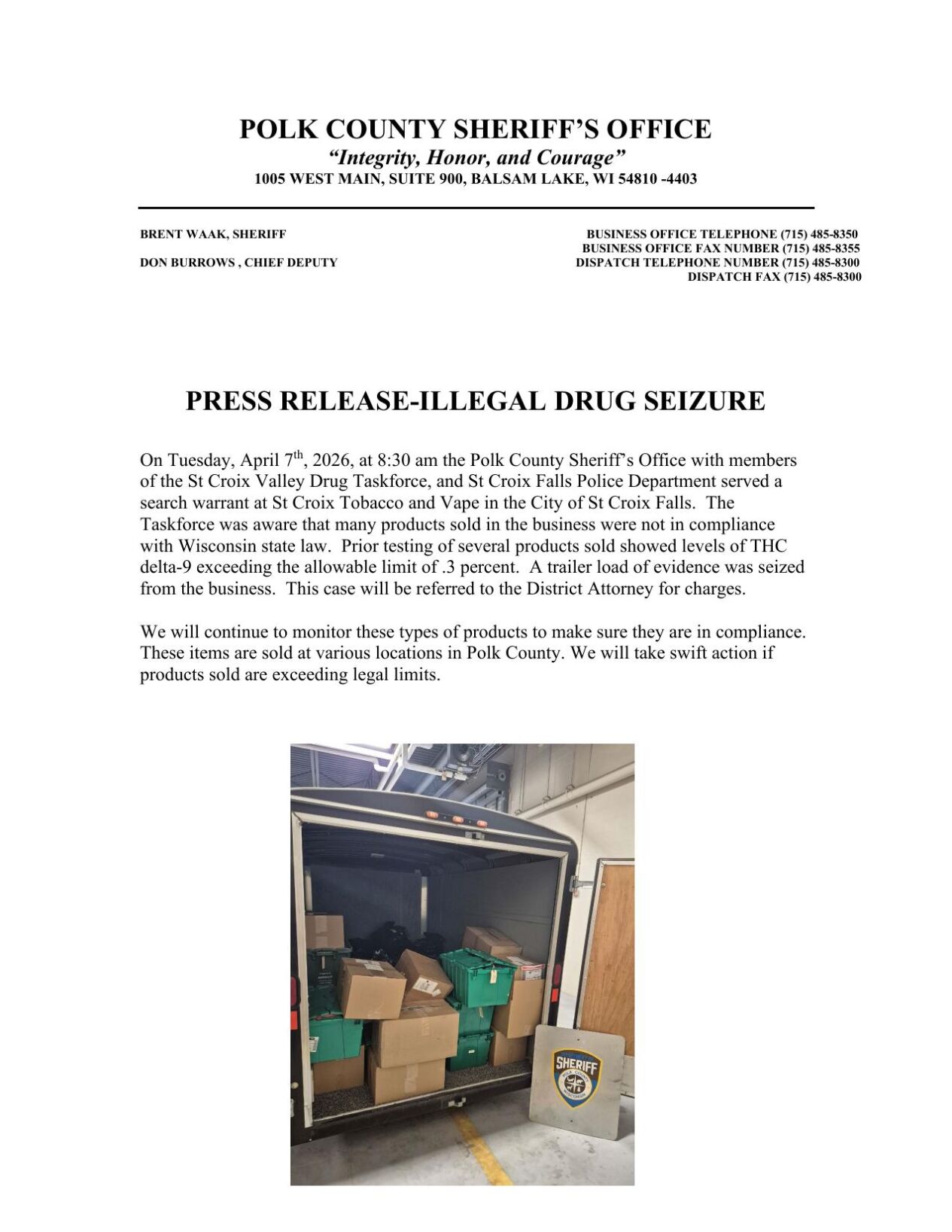 St. Croix Falls vape shop raided after products test over legal THC limit |  Crime and Courts