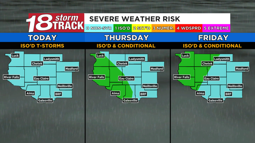A warmer and more humid weather pattern begins Wednesday along with ...
