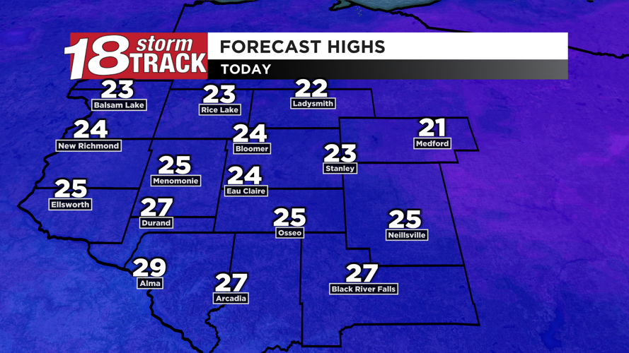 Tracking milder temperatures this week along with another clipper ...