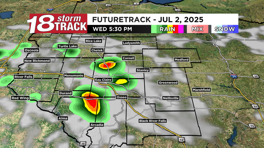 Pop-up showers and storms around for the last day of June; July begins ...