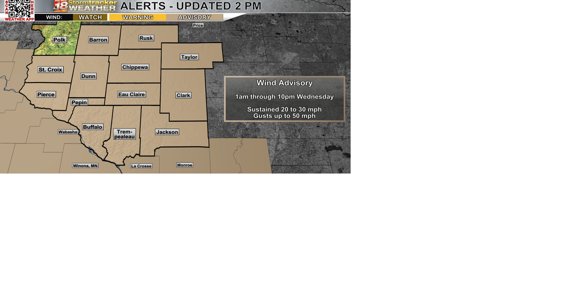 WIND ADVISORY continues even after snow tapers off tomorrow as gusts ...