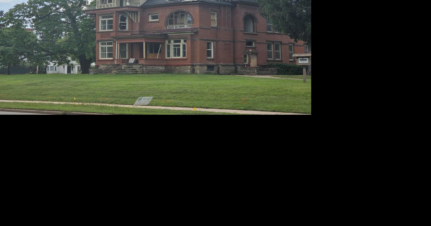 Drummond House stained glass, historic elements salvaged before demolition
