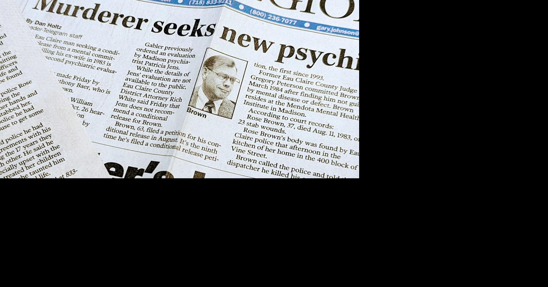 Eau Claire man who murdered ex wife in 1983 seeking release from mental