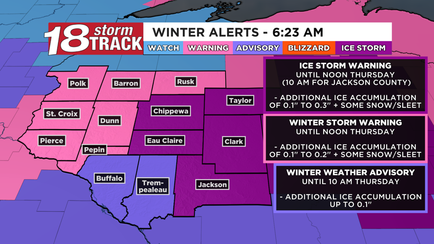 Freezing rain and sleet Thursday morning before changing over to rain ...