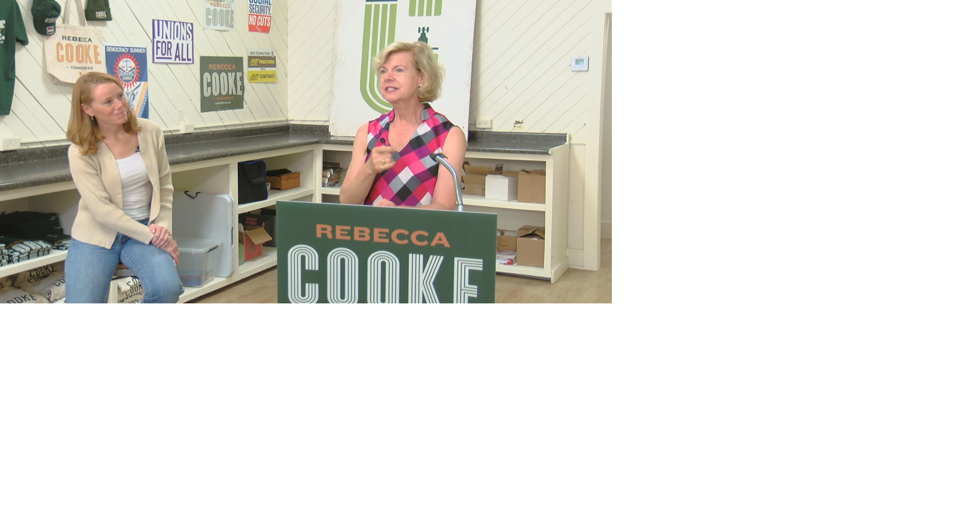Tammy Baldwin visits Eau Claire to campaign with Rebecca Cooke