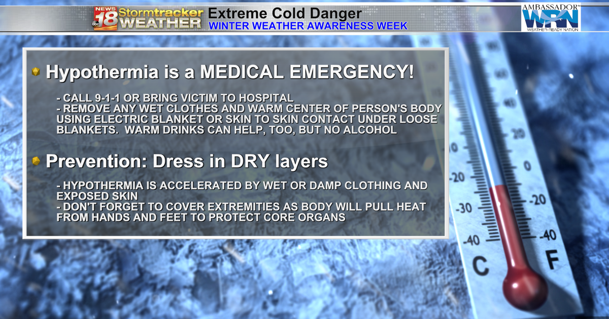 Getting Too Cold Prepare for extreme cold and learn to recognize signs of hypothermia ...