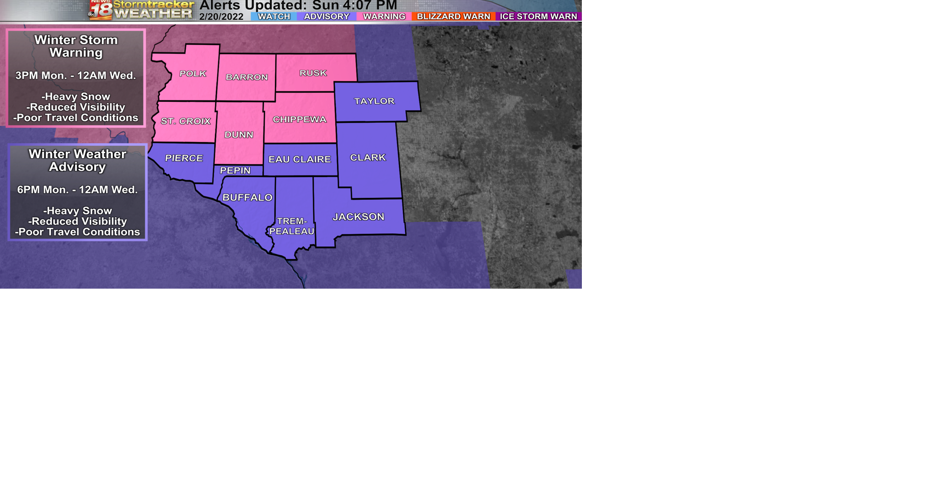 UPGRADE: Winter Storm Warnings & Winter Weather Advisories issued ...