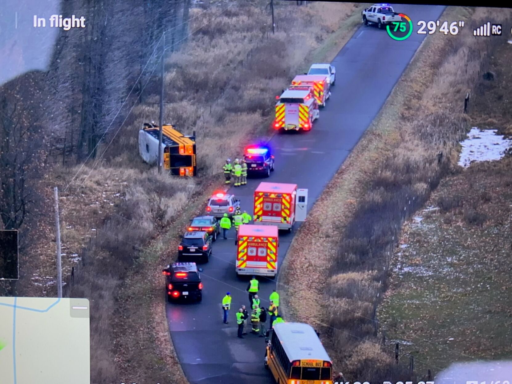 Update School bus rolled over in Chippewa County 4 students