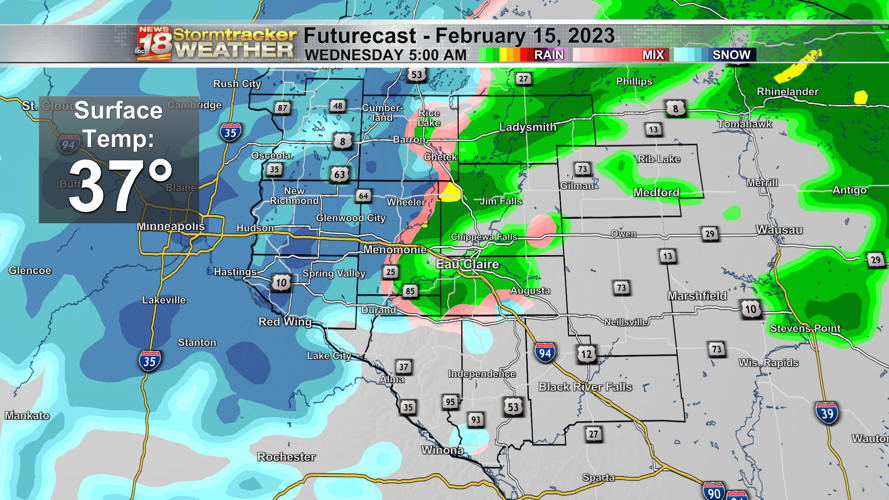 Rainy weather continues as wind speeds increase, bringing in cooler ...