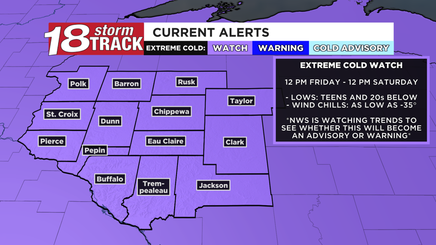 Dangerously cold conditions to move in tonight; Extreme Cold Warning in ...