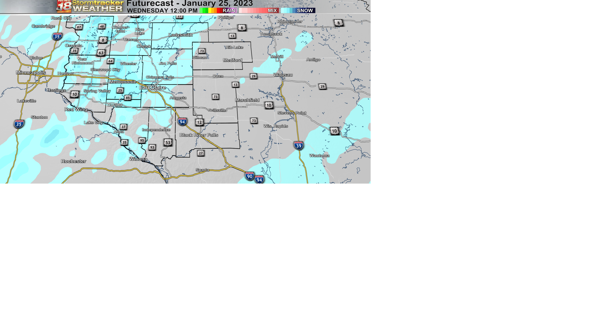A few slippery stretches as scattered light snow falls throughout the ...