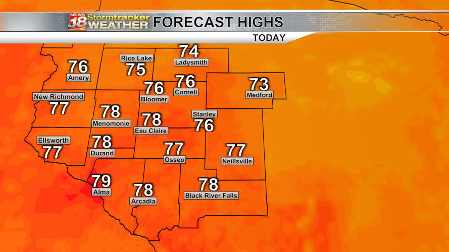 Another nice day ahead of us before rain, thunderstorm chances return ...