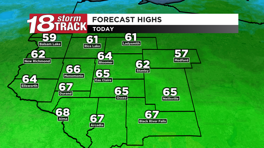 A warmer and windy Wednesday ahead with scattered showers around later ...