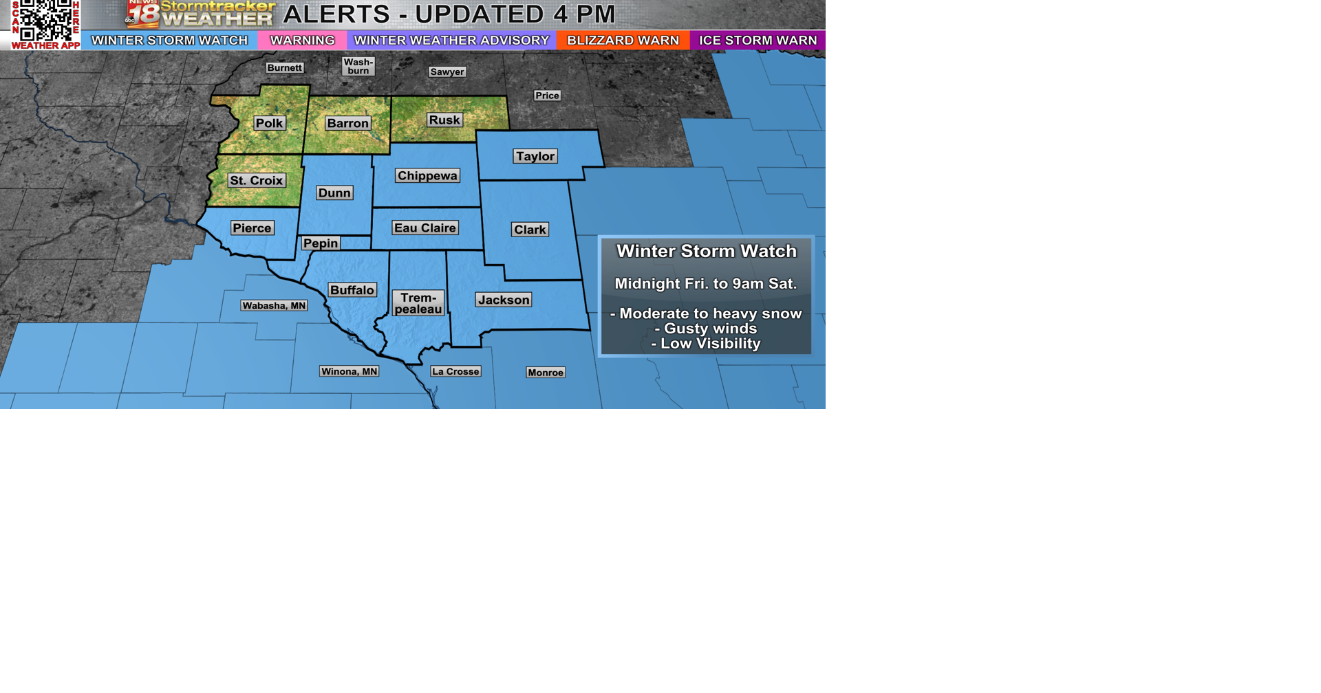 Winter Storm Watch issued for Friday-Saturday snow chance | 18 Storm ...