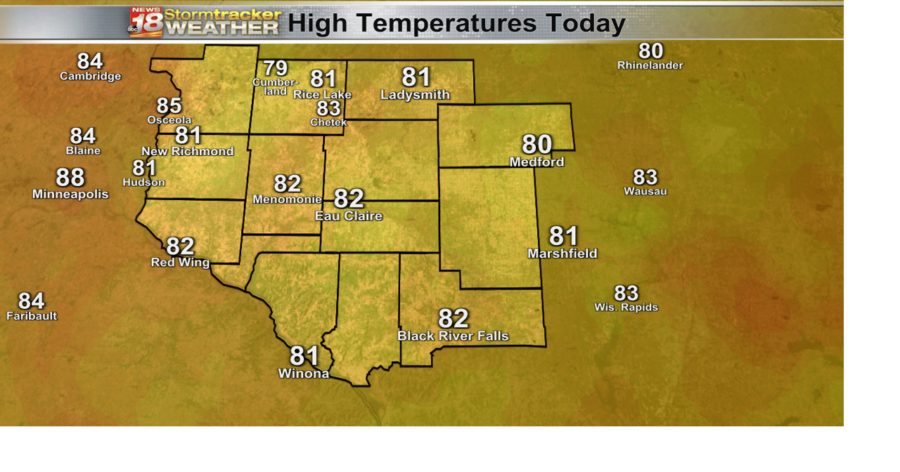 Hotter week ahead. | 18 Storm Track Weather | wqow.com