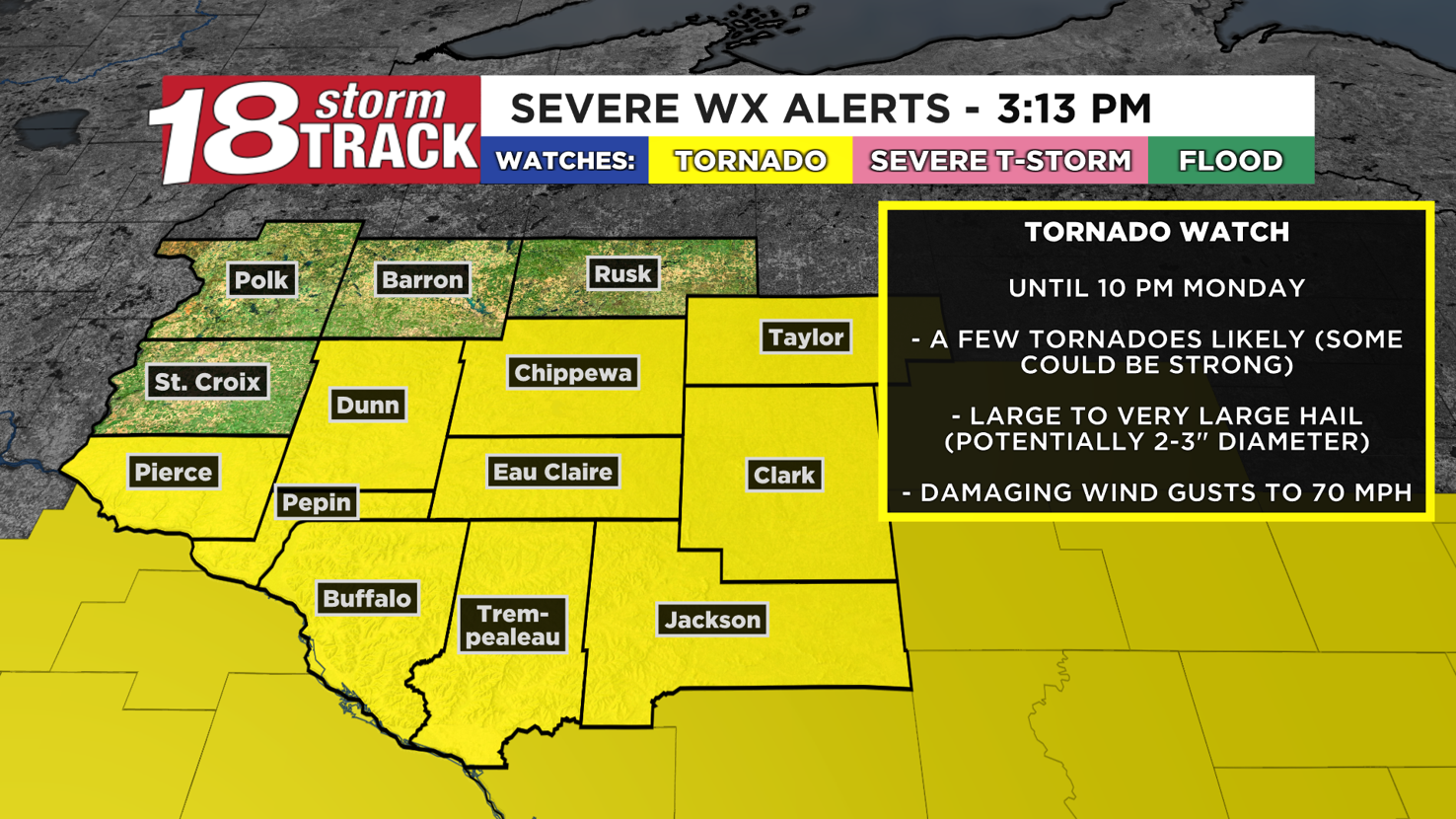 Tracking strong to severe storms Monday evening across western ...