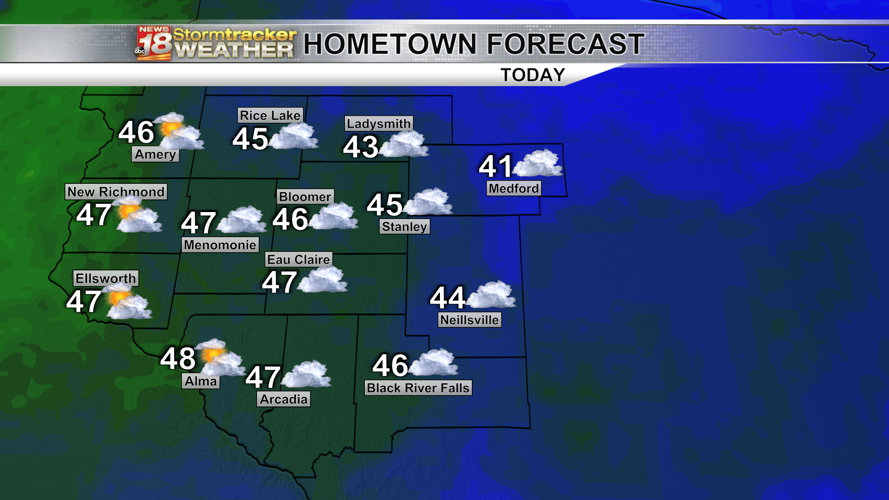 One more cloudy day ahead before sunshine returns to begin the weekend ...