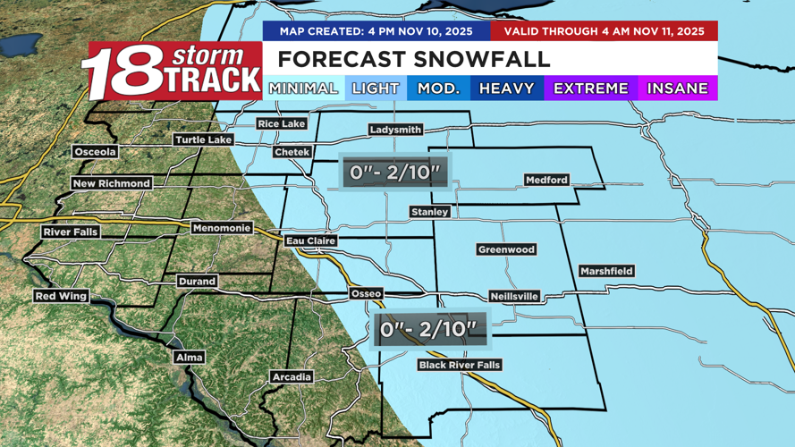 Small snow chance tonight before warmer weather returns later this week ...