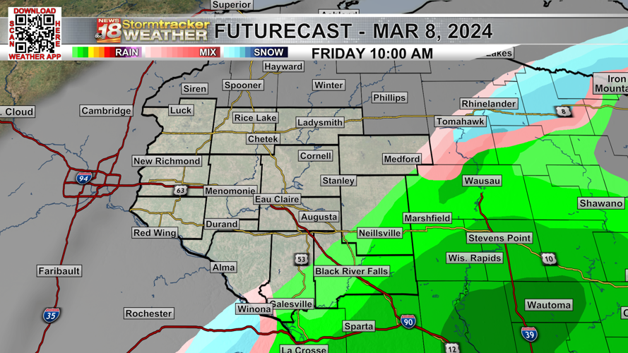 One more nice day ahead before precipitation returns for some of us ...